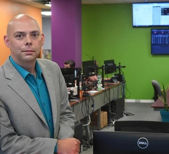 Michael Polzin, CEO of Leeward Business Advisors, at the company's Kenosha office.
